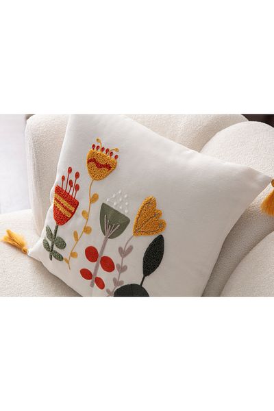 SWITA Husa de perna din in brodat Seria Comfort 43x43 cm