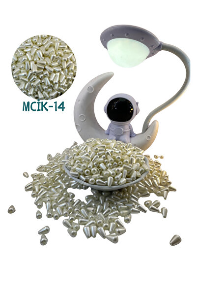 CSG BAZAAR Mărgele de perle în formă de picătură – MCİK-14 – Culoare cremă – 96 bucăți de mărgele de hobby cu gaură