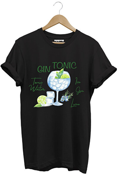 onsrawear تي شيرت أساسي مطبوع بتصميم كوكتيل من Cin Tonic، غير قابل للبهتان، ل...