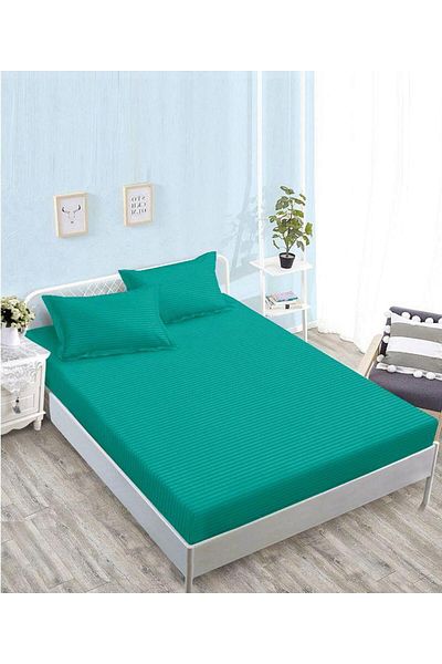 FIONNA.RO Satin Damask Duvet Cover 180x200cm - Emerald Green