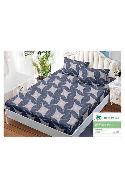 FIONNA.RO Duvet Cover with Elastic and Pillowcases 140x200cm - Abstract