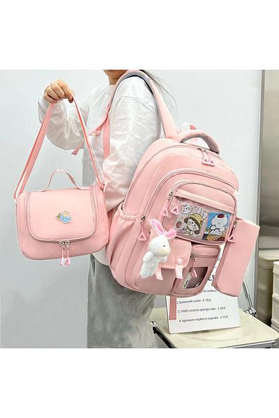 Bodmar Çanta Since 2023 School Backpack with Teddy Bear
