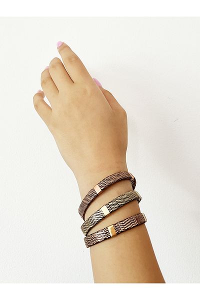 Sevilgülgünfinecrafts Pure Copper Design Men's Bracelet