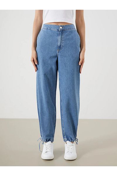 LC Waikiki Lcw jeans indigo waist elastic jogger women's jean pants