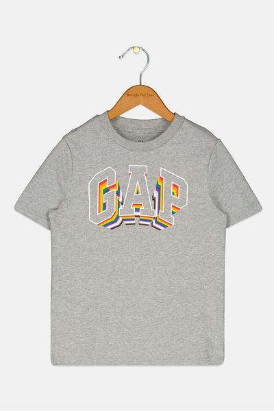GAP Kids Boy Crew Neck Short Sleeves Graphic Print T-shirt, Grey