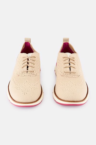 Cole Haan Women Medium 4zg Stl Ox Lace Up Casual Shoes, Cream