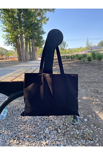 Boom town Desenli Bez Çanta - Sanatsal Gabardin Omuz Çantası - Kadın Alışveriş Çantası