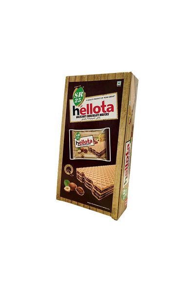 Wafer with chocolate and hazelnut chips – 12 pieces × 80 grams"