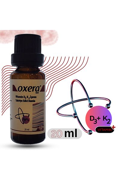 OXERA ENERGY Oxera D3 + K2 Vitamin Drops – MCT Oil Based Supplement | 20 ml | 1000 IU D3 + 25 mcg K2 MK-7