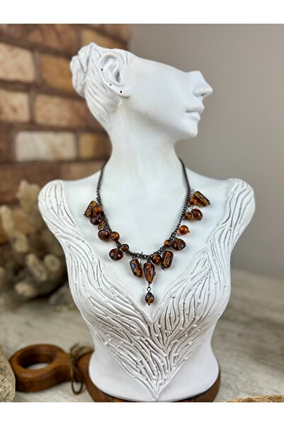 SEDEF TAKI Taşlı Vintage v kolye