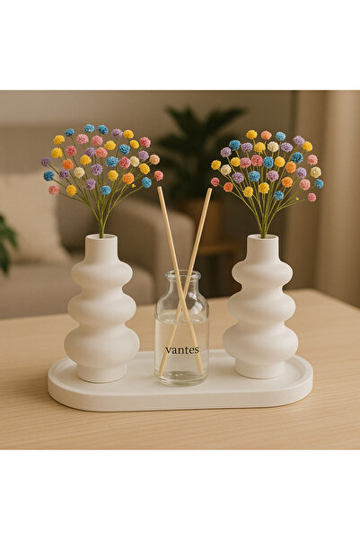 İkizlerin Dünyası Decorative Vase Object Set of 4 Room Fragrance Set - Room F...