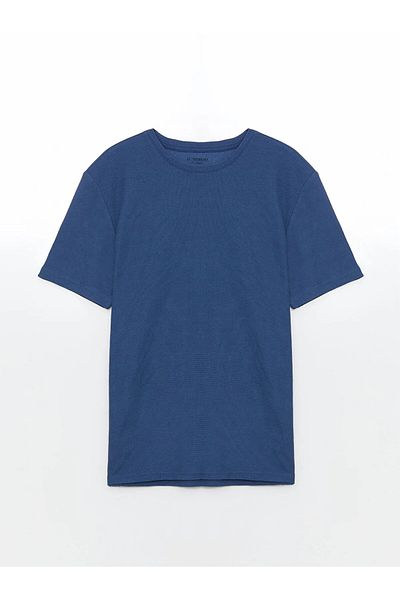 LC Waikiki Crew Neck Short Sleeve Men's Textured T-Shirt