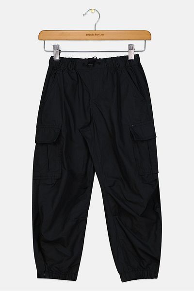 GAP Kids Girl Plain Toggle Closure Cargo Pants, Black
