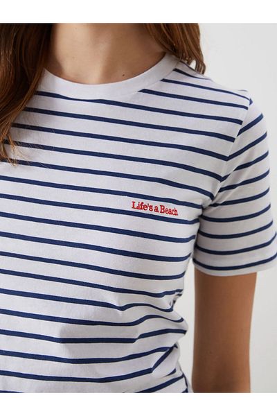 LC Waikiki Crew Neck Striped Women's T-Shirt