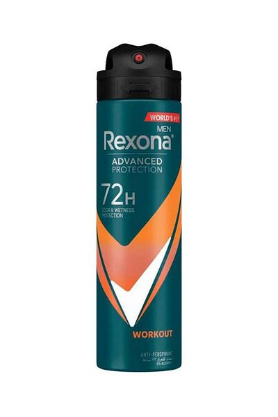 Rexona مزيل عرق عالي التأثير للتمرين للرجال - تحكم في الرائحة لمدة 48 ساعة، أسود/برتقالي