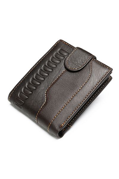 Lucmark Men's wallet, Lucmark, Genuine leather, Dimensions 11.2 x 1.6 x 9.2 cm, Clasp closure