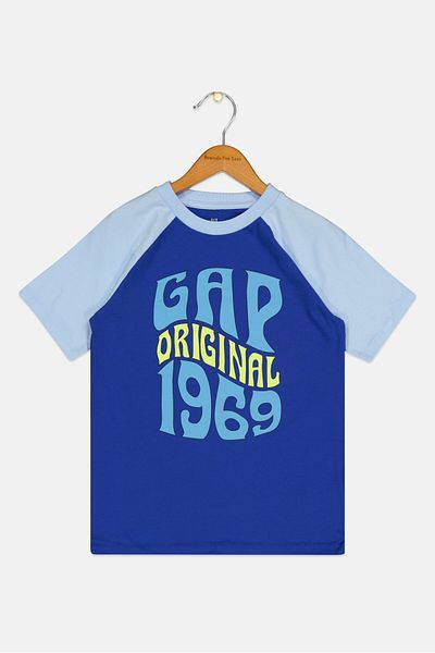 GAP Kids Boy Crew Neck Short Sleeves Graphic Print T-shirt, Multicolor