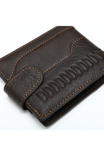 Lucmark Men's wallet, Lucmark, Genuine leather, Dimensions 11.2 x 1.6 x 9.2 cm, Clasp closure