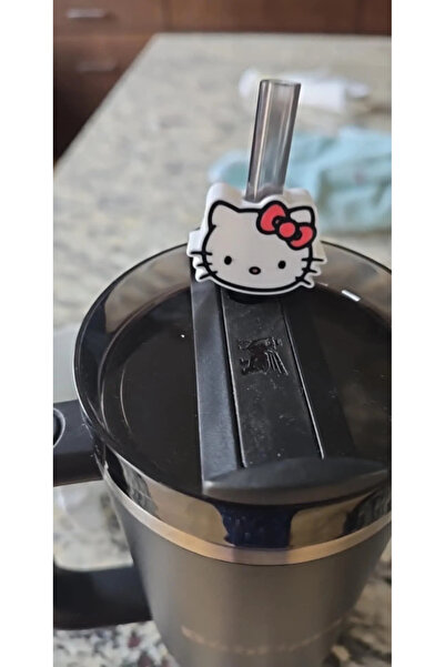 FEEL Hello Kitty Pipet Süsü | Straw Topper | Sevimli Pipet Charmı