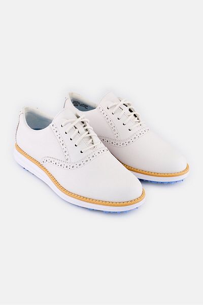 Cole Haan Women Og Shortwing Golf Wide Lace Up Casual Shoes, Off White