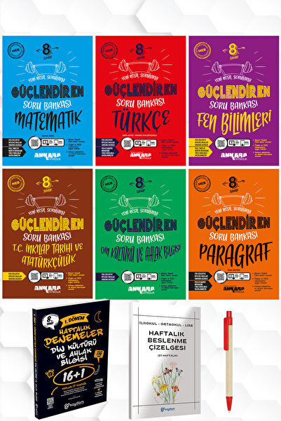 Ankara Yayıncılık 8.SINIF GÜÇLENDİREN-MATEMATİK TÜRKÇE FEN İNKILAP DİN PARAGR...