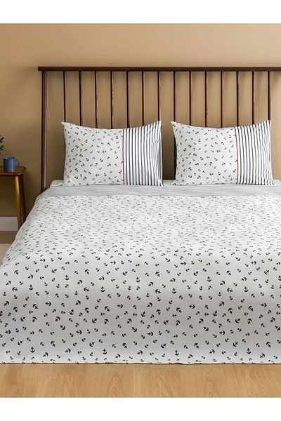 LC Waikiki Lcw Home Mixed Anchor Pattern Double Pique Set