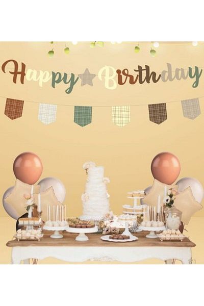 DÜVENCİ TİCARET Retro Coffee Calligraphy Ornament and Banner Set