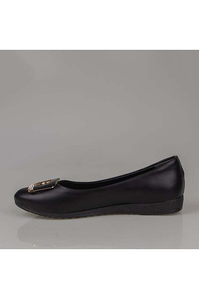 Trend Adımlar Black Stone Detailed Classic Women's Ballerinas