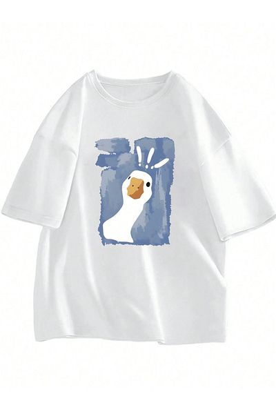 SVART WEAR Duck Printed T-Shirt Oversize Unisex Tee T-Shirt