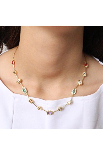 mercanjewelry 7 Elementli Çok Renkli Taşlı Özel Kolye