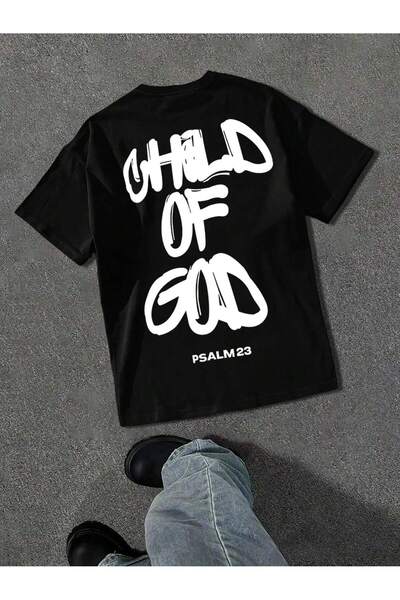 SVART WEAR Tricou unisex Child Of God cu imprimeu tricou supradimensionat
