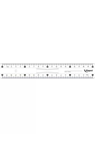 Mu Art Ahşap Office And Stationery146108 Double Deciometer Ruler