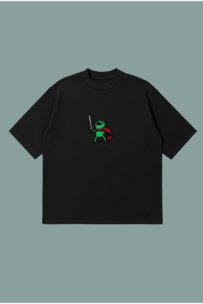 PURE POWER Warrior Frog Boxy Fit Oversize Unisex Tshirt – Printed T-Shirt |   Streetwear