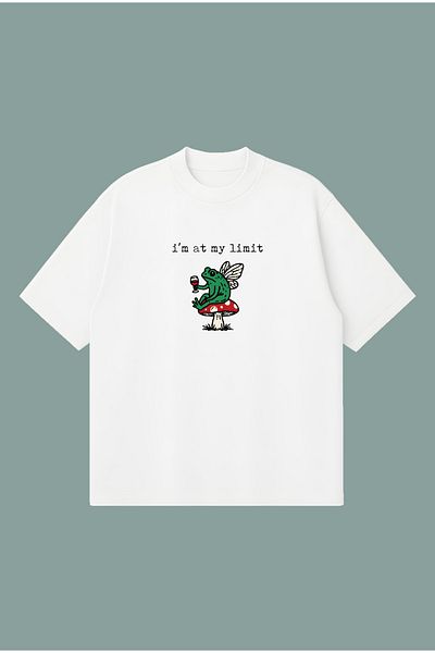 PURE POWER At My Limit Frog Boxy Fit Oversize Unisex Tshirt – Printed T-Shirt |   Streetwear