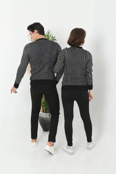 KentselBazaar    Men's Crew Neck Wool Knitted Sweater - Black