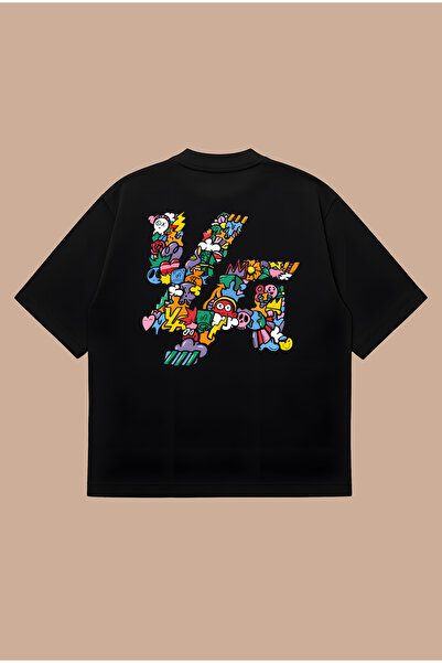 PURE POWER Tricou Young LA colorat Boxy Fit supradimensionat unisex tricou – ...