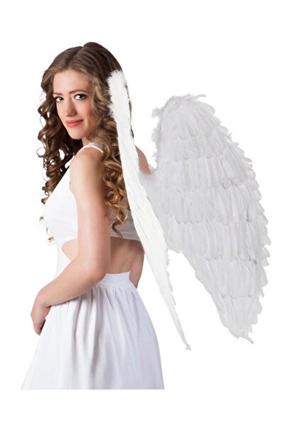 ForWhat Aripă albă maxi de 55x80 cm pentru birou, acasă, birou, costum de îng...