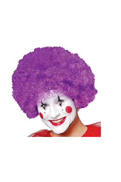 ForWhat Perucă mov pufoasă cu păr bonus pentru birou, acasă, birou, activităț...