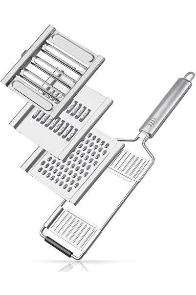 ForWhat Büro Ev Ofis Mutfağı için Saplı Kaymaz 3 Başlıklı Patates Lahana Havuç Rendesi