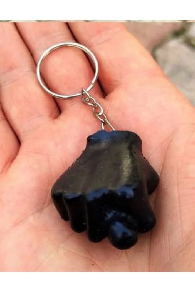 ForWhat Black Cute Muzip Nah Espirili Keychain for Bureau Home Office Gift