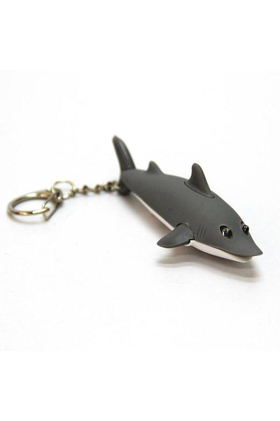 ForWhat Shark Bag Ornament with Sound and Light Mini Keychain with Lantern for Office Home Office Gift