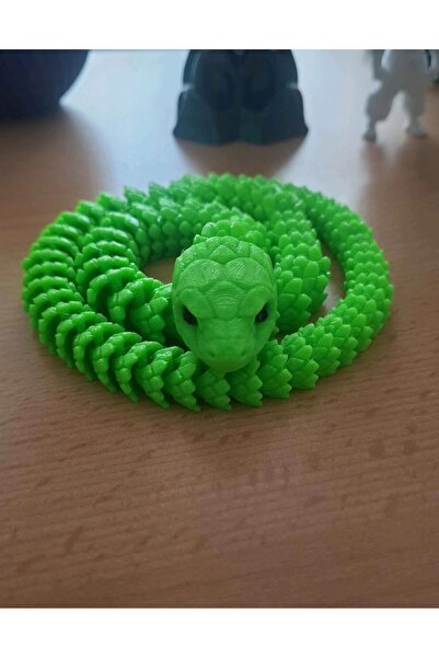 3D Çıngıraklı Yılan Hareketli Baskı