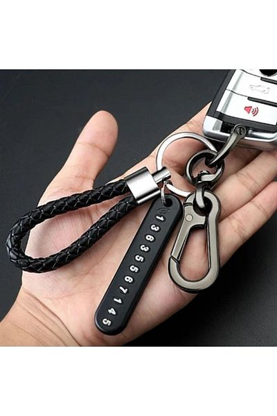 ForWhat Numbered Keychain with Phone Number Sticker for Bureau Home Office Gift