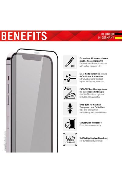 Displex Foil for iPhone XR / iPhone 11 - Real Glass Full Cover - Black
