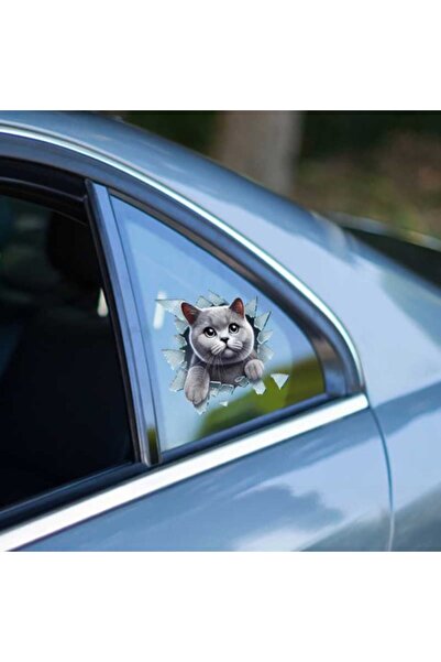 ForWhat ملصق زجاجي للسيارة على شكل كلب بريطاني مقاس 10 × 10 سم لعربة مكتب الم...