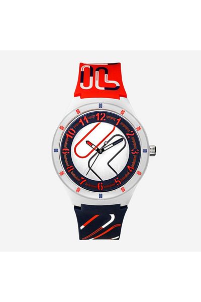 Fila Adult Unisex Analog Watch, Red/Blue 38-324-002, 44 mm