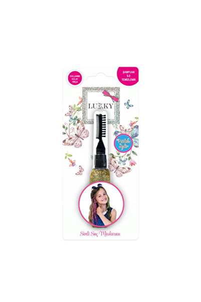 Lukky Saç Maskarası Simli Altın