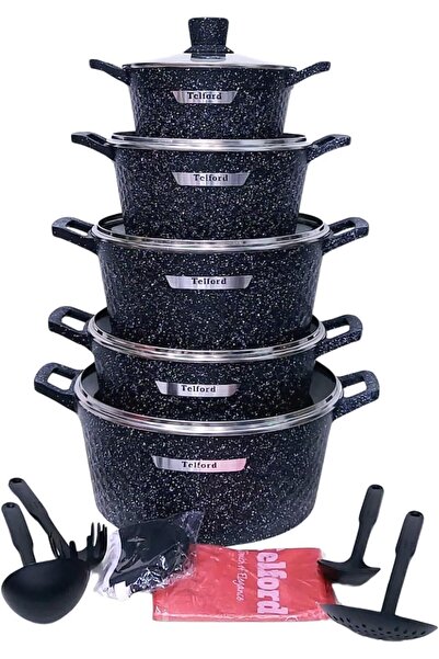 Türkiye مجموعة أواني طهي غير لاصقة من تيلفورد، 17 قطعة