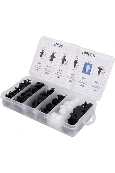 Generic Bumper Rivets, Door Trim Clip Car Door Fastener with Storage Box Push Pin Trim for Engine Hood for D