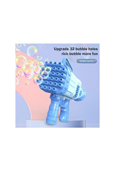 RUBİKOM Pilli Roket Atar Baloncuk Köpük Tabancasıı 32 delikli bazooka